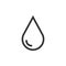 Water drop icon in flat style. Raindrop vector illustration on w