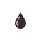 Water drop icon. Liquid fluid droplet symbol. Rain, raindrop sign, pictogram. Aqua blob, waterdrop falling. Flat vector