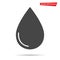 Water Drop icon vector. Flat raindrop symbol isolated on white background. Trendy internet concept.