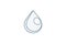 water drop isometric icon. 3d line art technical drawing. Editable stroke vector