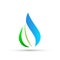 Water drop leaf logo save water plant spring nature landscape symbol,global nature elements design on white background