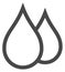 Water drop line icon. Liquid symbol. Aqua sign