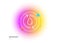 Water drop line icon. Recycle clean aqua sign. Gradient blur button. Vector