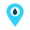 Water drop location map pin pointer icon. Element of map point for mobile concept and web apps. Icon for website design and app de