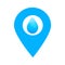 Water drop location map pin pointer icon. Element of map point for mobile concept and web apps. Icon for website design and app de