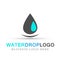 Water drop logo hand care garden nature oil healthy and water symbol design on white background