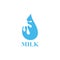Water drop milk Logo Template vector illustration