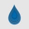 Water drop paper cut isolated vector
