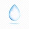 Water drop. Realistic liquid droplet.