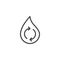 Water drop recycle line icon