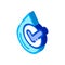 Water Drop And Recycling Mark Vector Sign Icon