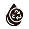 Water Drop And Recycling Mark Vector Sign Icon