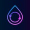 Water, drop, revers nolan icon. Simple thin line, outline vector of watericons for ui and ux, website or mobile application