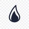 Water drop transparent icon. Water drop symbol design from Weather collection.