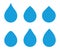 Water drop vector shape set. Waterdrop icons. Aqua droplets templates for logo.