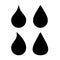 Water drop vector silhouette icon