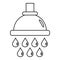 Water drop wash icon, outline style