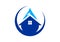 Water drop, waterproofing logo vector