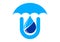 Water drop, waterproofing logo vector