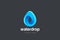 Water Droplet Drop Logo design vector template. Natural Mineral Aqua Drink Oil Liquid Energy Logotype concept icon