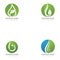 Water droplet element icons business logo