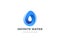 Water Droplet Logo design infinity vector template. Natural Mineral Aqua Drink Oil Drop Liquid Energy Logotype infinite loop
