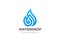 Water Droplet Logo Drop design vector Aqua Drink W