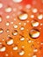 water droplets on an orange background