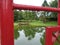 Water Droplets over A Red Fence At Taiping Lake Garden, Taiping Perak