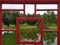 Water Droplets over A Red Fence At Taiping Lake Garden, Taiping Perak