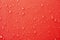 Water droplets on red color textile