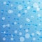 Water Drops On Blue Background.Rain. Raindrops on glass. Vector illustration.