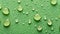 Water drops on green surface