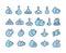 Water drops icons for logo. Vector isolated