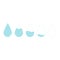 Water drops icons set. Full, quarter, halved and empty drops template