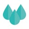 Water drops liquid nature flat icon style