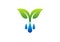 Water drops logo,dew and plant symbol,spring icon