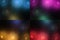 Water drops on wet window glass with city lights.  Four abstract background
