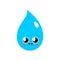 Water Element Cute kawaii isolated. funny waters cartoon style. kids character. Childrens style