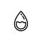 Water element icon isolated on black. Wind nature element symbol suitable for graphic design and website on white background. Icon