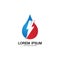 water energy and lightning thunder power energy logo icon template