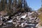 Water fall on Aishinik river near Haines Junction