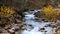 Water falls in rural Quebec in autumn time