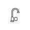 Water faucet line icon