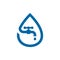 Water faucet plumbing logo design template