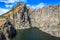 Water filled dolerite rock quarry