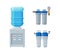 Water Filter Cartridge with Fine Physical Barrier for Lowering Contamination of Drinking Water and Cooler Dispenser