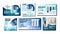 Water Filter Creative Promotion Posters Set Vector