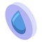 Water filter recycle factory icon, isometric style