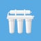 Water filter vector illustration in a flat style